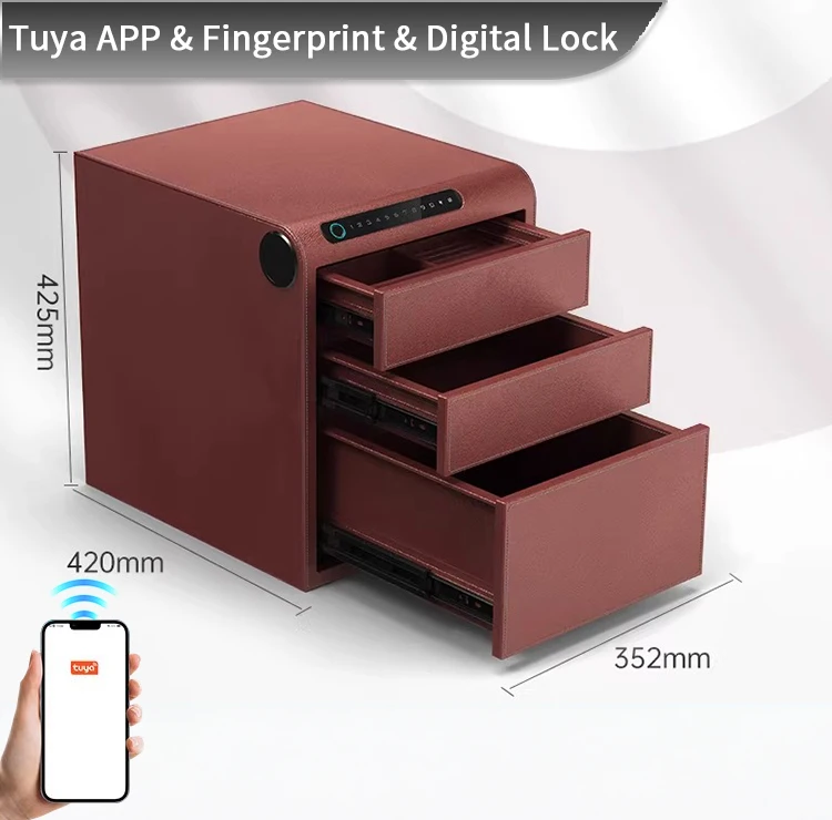 f2 1a ceqsafe smart customized personal jewelry drawer box smart anti theft steel safe storage for home use-31