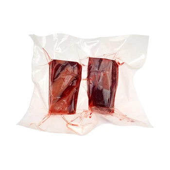 Clear Transparent Nylon PE Plastic Food Storage Packaging Chamber Flat Vacuum Sealer Bags