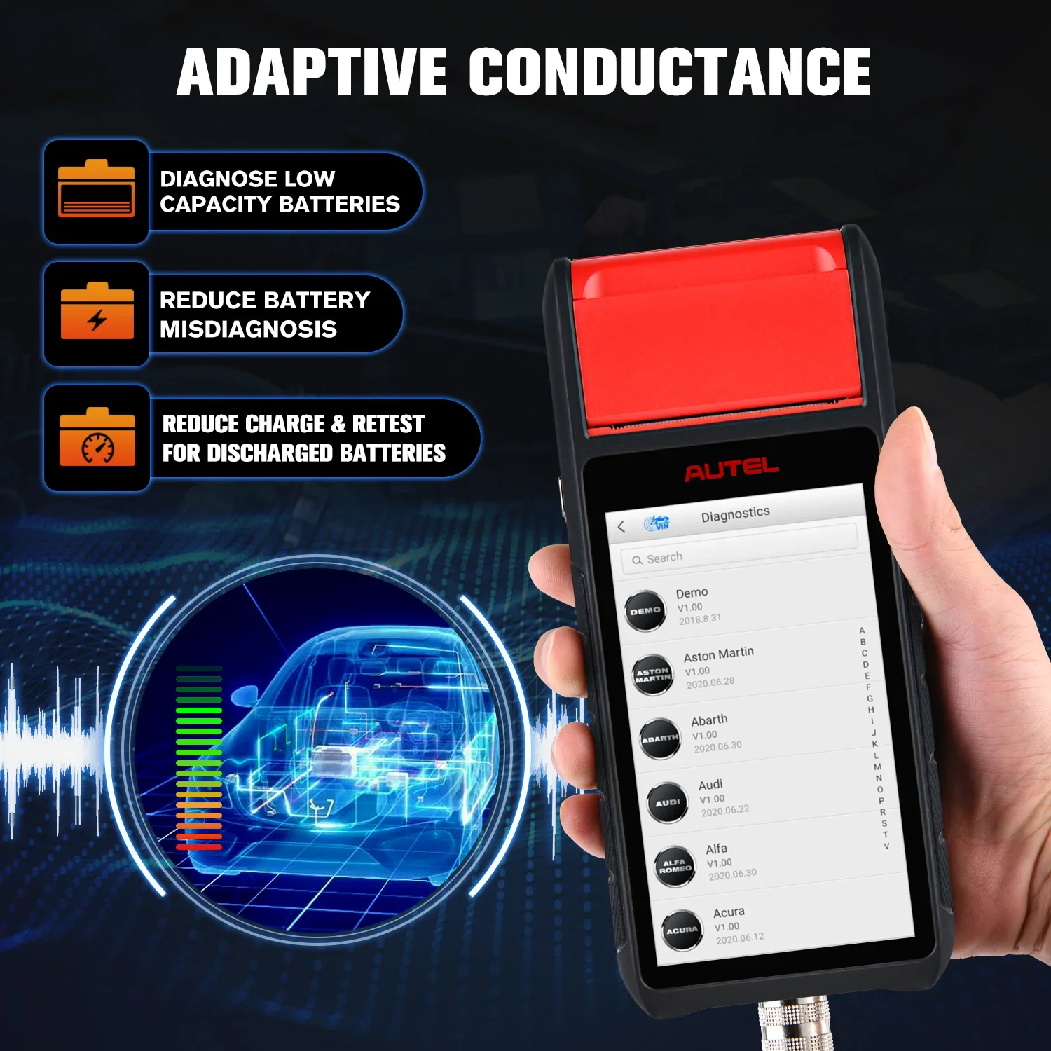 Autel MaxiBAS BT608E Battery Tester