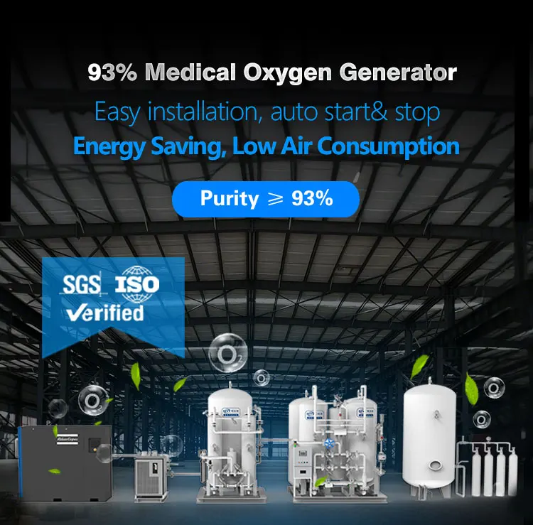 product high purity certificated low cost low pressure oxygen generation plant psa medical oxygen generator for hospital621-1