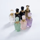 Healing Pendant Natural Diffuser Jewelry Crystal Healing Gemstones Perfume Bottle Charm Pendant