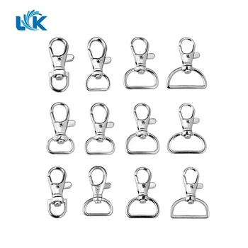 Wholesale Metal Lobster Claw Clasps - Wide 10mm 15mm 20mm 25mm Key Ring D Ring Swivel Trigger Snap Hooks