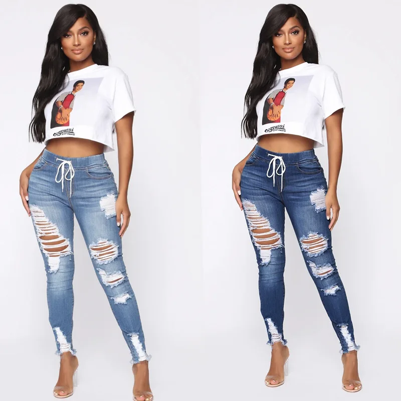 High Waist Women Skinny Jeans 