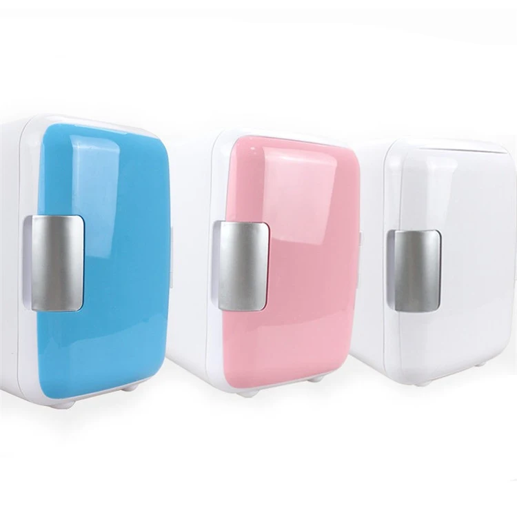 Poitwo Mini 4L Fridge Makeup Refrigerators Dual-Use for Home Room Car