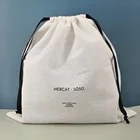 Custom Cotton Canvas Clothing Drawstring Shoe Dust Bags For Handbags Luxury With Logo