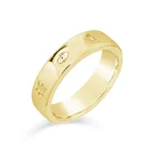 Plated Silver Rings 2021 Charm 18k Gold Plated Sterling Silver Engraved Band Rings
