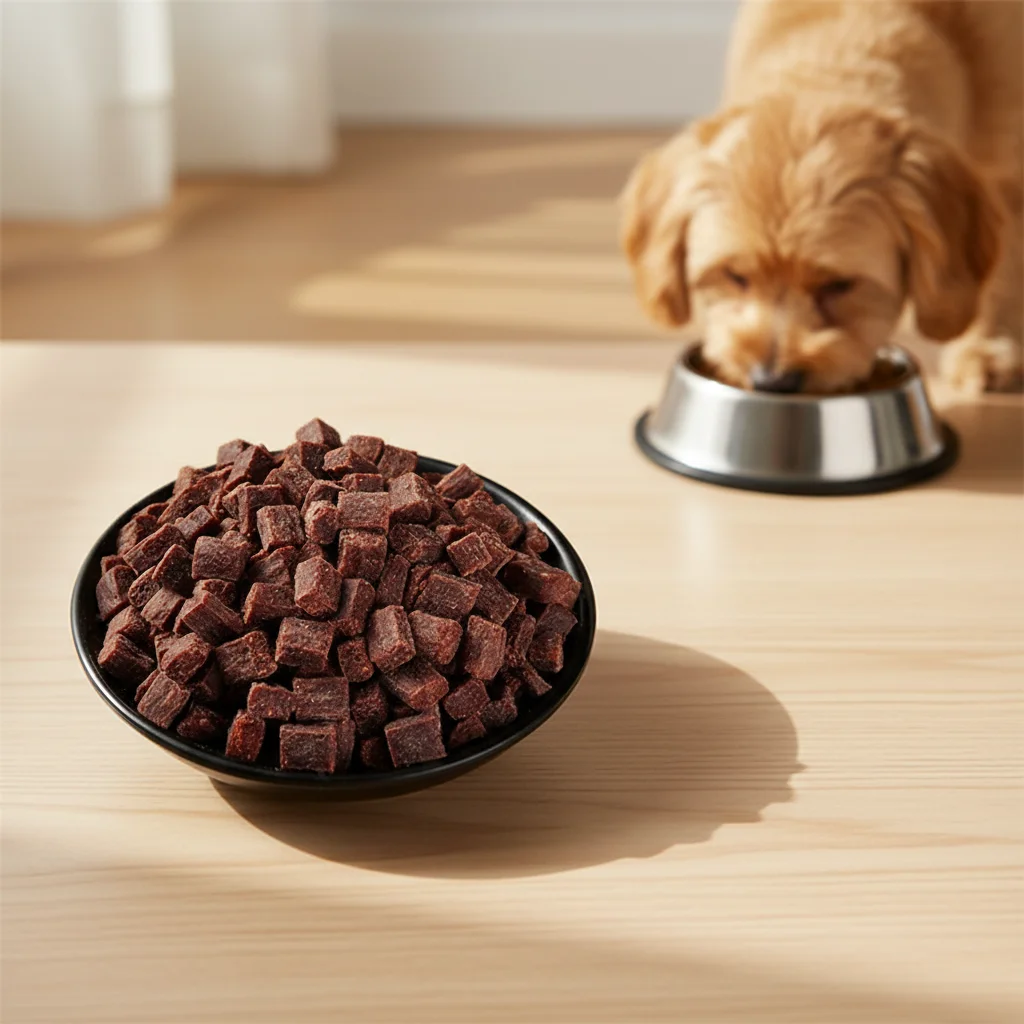 High Protein Beef Cubes Chew Treats for Puppies and Small Dogs-Digestive & Joint Health Training Snacks factory
