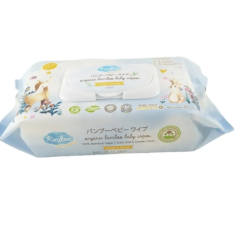 100% Organics bamboo baby wipe OEM high quality soft towel  sachet intimate wipes with competitive  custom manufacture baby wipe