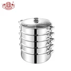 Food Pot Stock Pot Metal Double Handle Multi-layer Food Steamers Chinese Steam Cooking Pot
