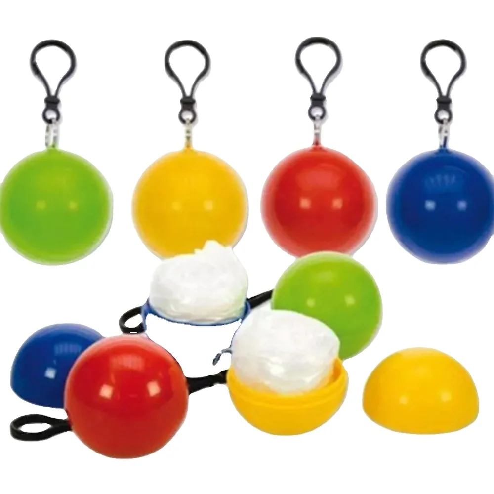 Key Ring Poncho Ball,Shaped Raincoat 
