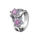 Set Ring Ring 925 Silver Woman Fashion Jewelry Diamond 925 Sterling Wedding Set Lady Silver Ring