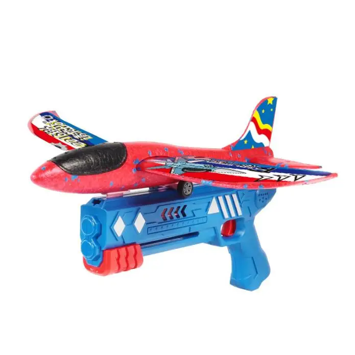 Hot Selling Airplane Shooting Game Gun Toys for Children Foam Catapult Gun Toys with Plane