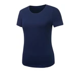 Ladies Fashion Proper Price Short Sleeve Plain Crop Top Women's Ladies Sports Fashion T-shirt