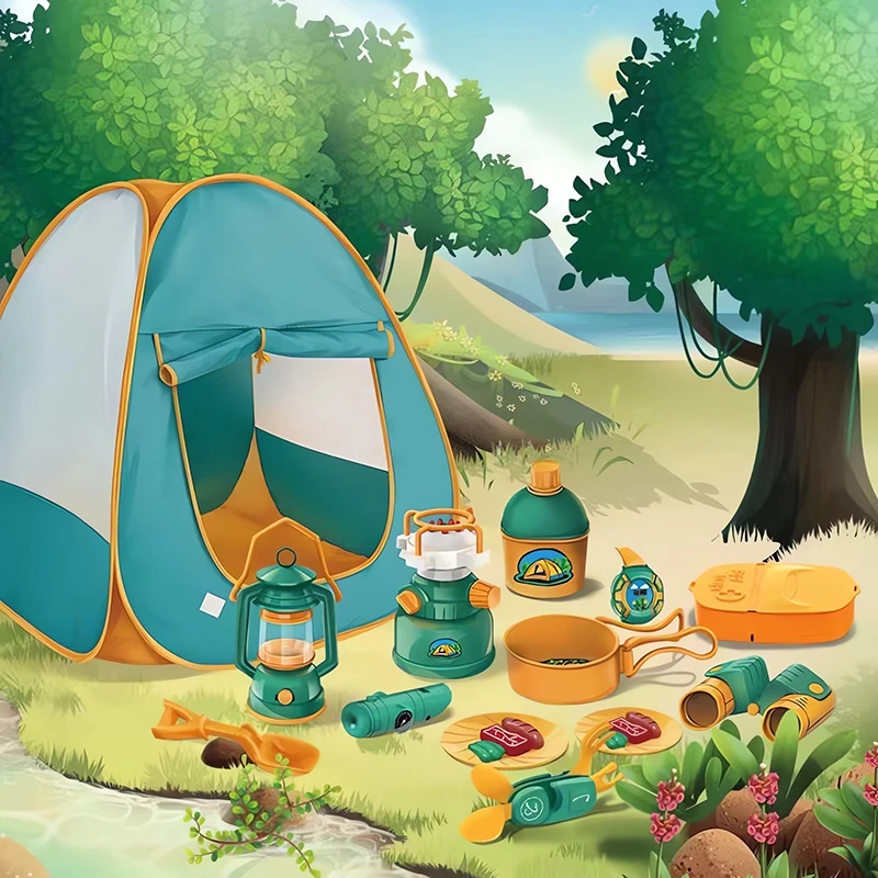 Soli Pretend play outdoor science interactive explorer adventure kids toy camping set