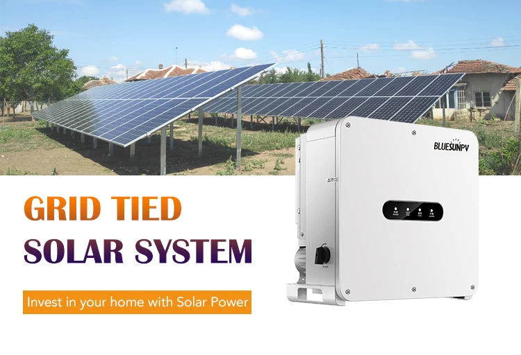 Bluesun Three Phase Grid Tie Solar System Kw Solar Inverter System