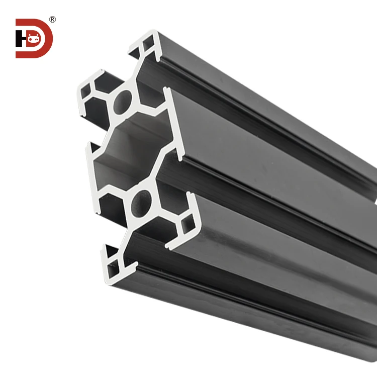 Industrial Extruded Aluminum Profiles 3060 Black Assembly Line 3060 Aluminum Alloy Profiles factory