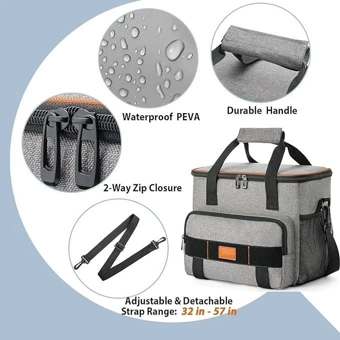Custom logo lunch box adjustable webbing insulation lunch cooler bags outdoor cooler bag for milk with drink for men women Custom logo lunch box adjustable webbing insulation lunch cooler bags outdoor cooler bag for milk with drink for men women