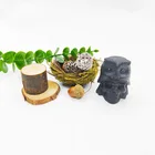 Black Small Animal Crystal Skulls Hand Carved Black Obsidian Stone Animal Skulls Heads