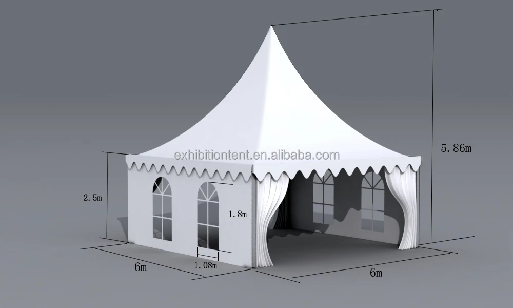 6x6m pagoda tent