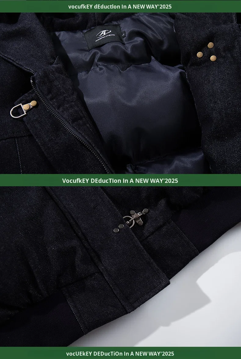 Zongchi Clothing American High Street Retro Metal Airplane Buckle Bomber Jacket Trendy Brand Unisex Workwear Streetwear Coat details