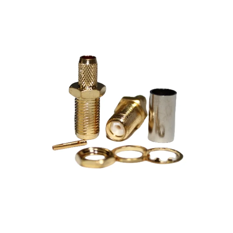 product sma c ky3 rf coaxial connector full copper gold plated straight female sma connector crimp rg58 cable assembly-4