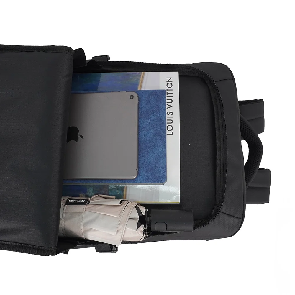 product fashionable slim wheeled laptop backpack with usb port new design waterproof business bag zipper closure-7