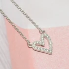 Heart Pendant Wholesale 925 Sterling Silver Zircon Heart Pendant Necklace Jewelry For Woman Gift
