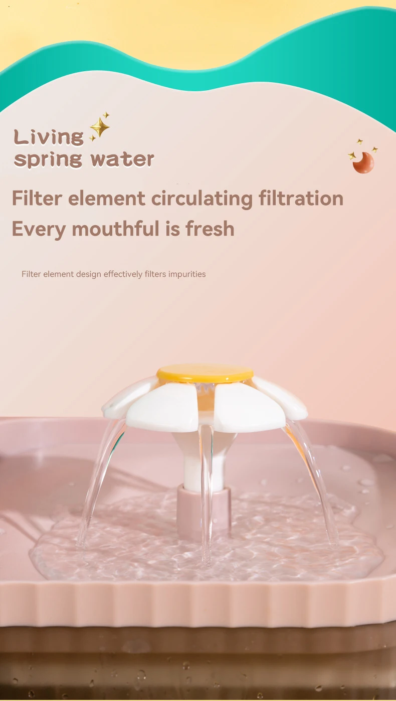 Pet Cat Water Fountain Drinking Bowl With Food Bowl USB Automatic Water Dispenser Super Quiet Drinker Cat Water Fountain factory