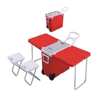 Box Factory OEM Outdoor 28L Foldable Table Cooler Box Multifunction Picnic Camping Cooler Box With Table