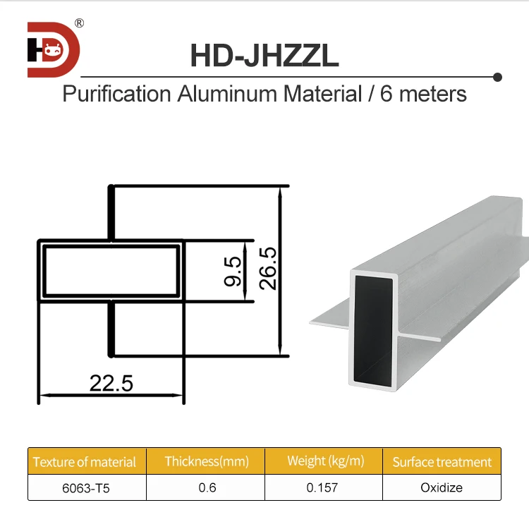 Cleanroom Purification Aluminum Profile Accessories Mobile Room Rock Wool Foam Board Dust-free Workshop Supporting Profiles manufacture