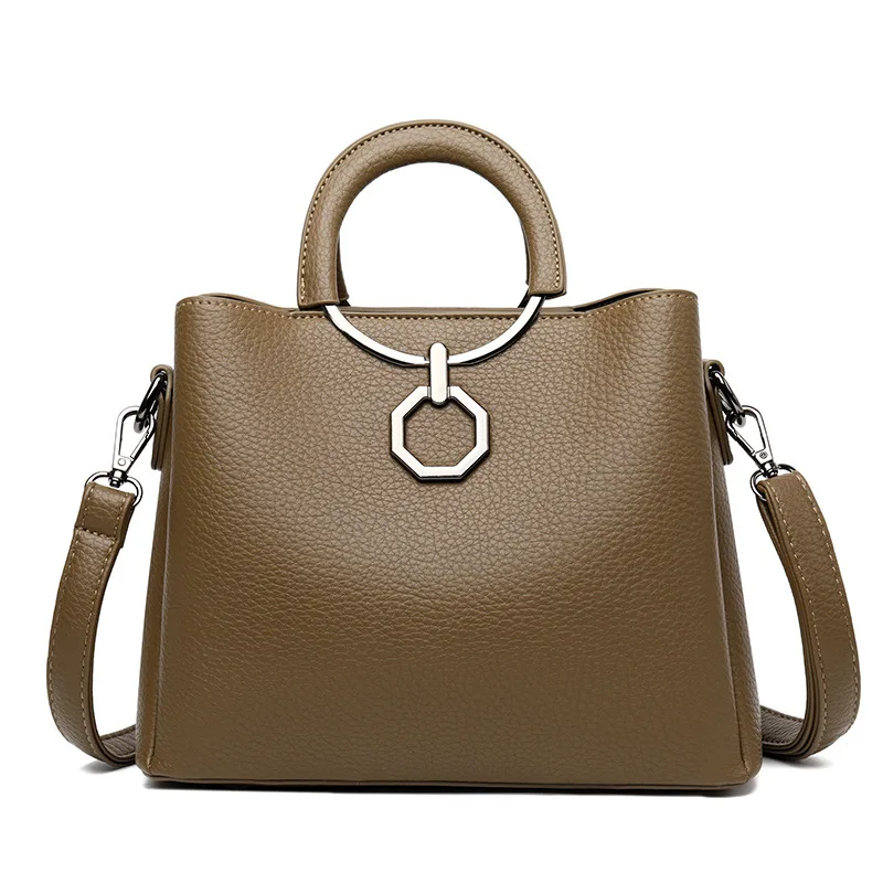 Hot Selling New Fashion Women Handbags Pu Leather Ladies Shoulder Crossbody Bag Female Retro Versatile Mum Bag