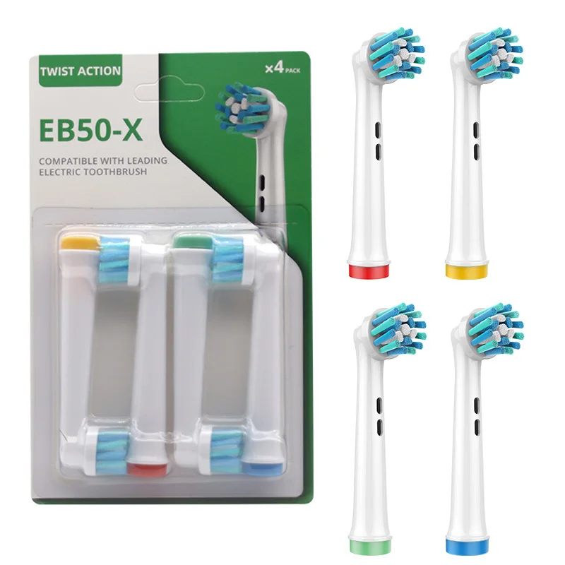 Baolijie EB-50X Electric Toothbrush Head Replacement 4pcs per Pack with 1 Year Warranty Compatible with Oral Brush