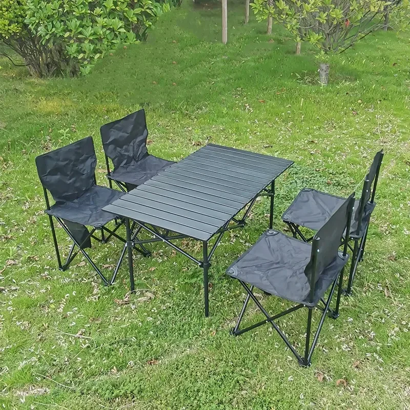 Wholesale portable square aluminum metal picnic terrace camping outdoor table foldable