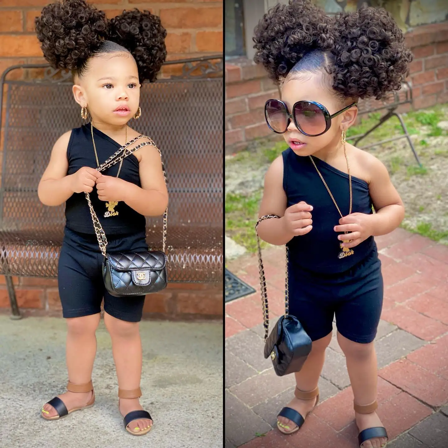 2022 summer little girl OEM fashion pure colors solid one-shoulder tops shirt baby bikers shorts 2pcs casual kids outfits