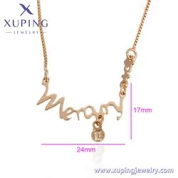 Xuping Jewelry Fashion Elegance Exquisite Necklace with Rose Gold 520 Valentine's Day Ladies Necklace