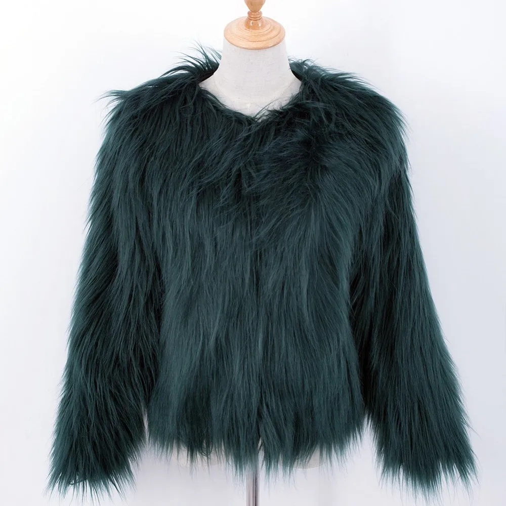 Women's Celebrity Style Cheap Winter Imitation Fur Coat