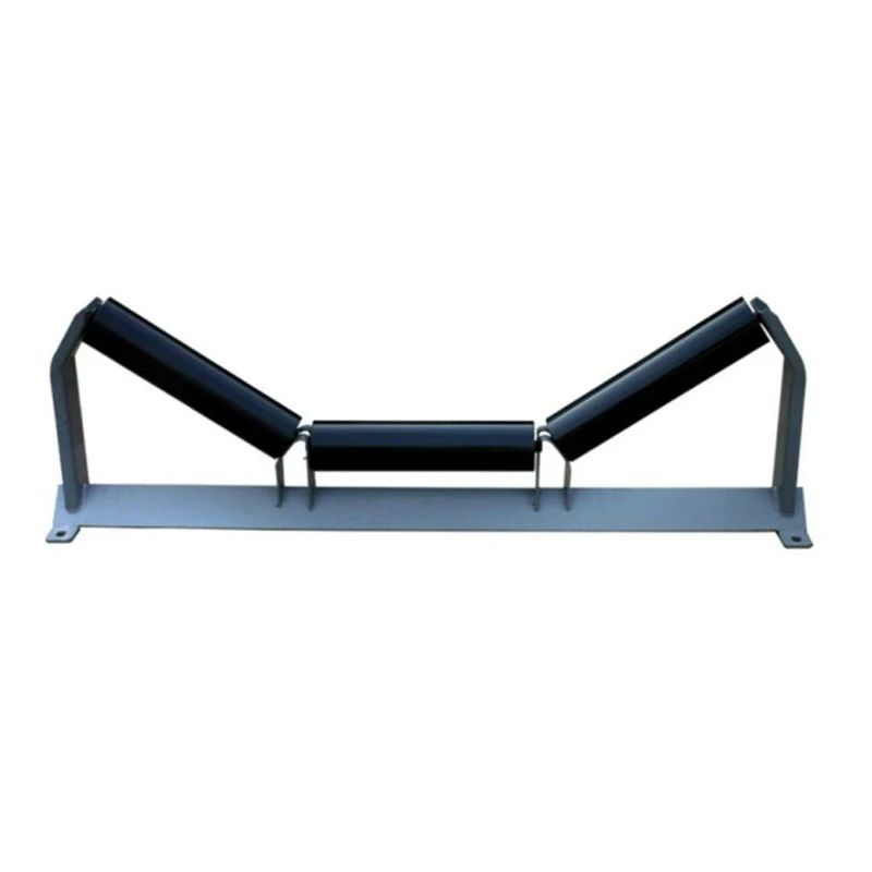 Heavy Duty Steel Conveyor Belt Iron Frame Carry Trough Idler Rollers