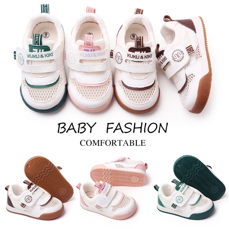 Spring and Summer Children's Sports Mesh Shoes Hollow Breathable Soft Sole Single Mesh Toddler Shoes supplier