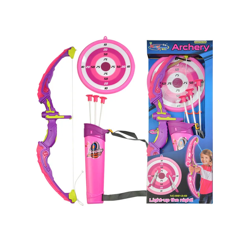Kids Bow & Arrow Toy Princess Basic Archery Set Outdoor Hunting Game W 3 SU Pink for sale online 