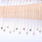 Silver Pendant SKA S925 Sterling Silver Clover Pendant Clavicle Chain Necklace