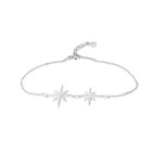Silver Fashion Sparkles 6 Star S925 Silver Bracelet