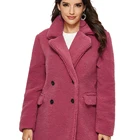 Coat Winter Cloth For Women's Faux Shearling Coat Warm Winter Long Sleeve Lapel Fluffy Fur Outwear
