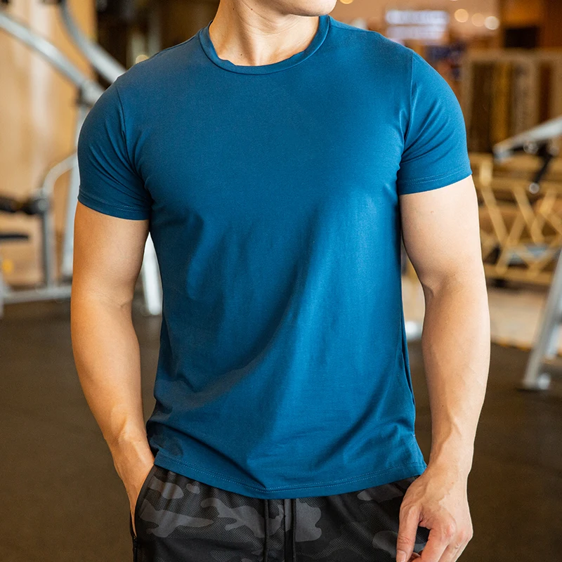 Mens Gym T Shirt Bodybuilding Top 