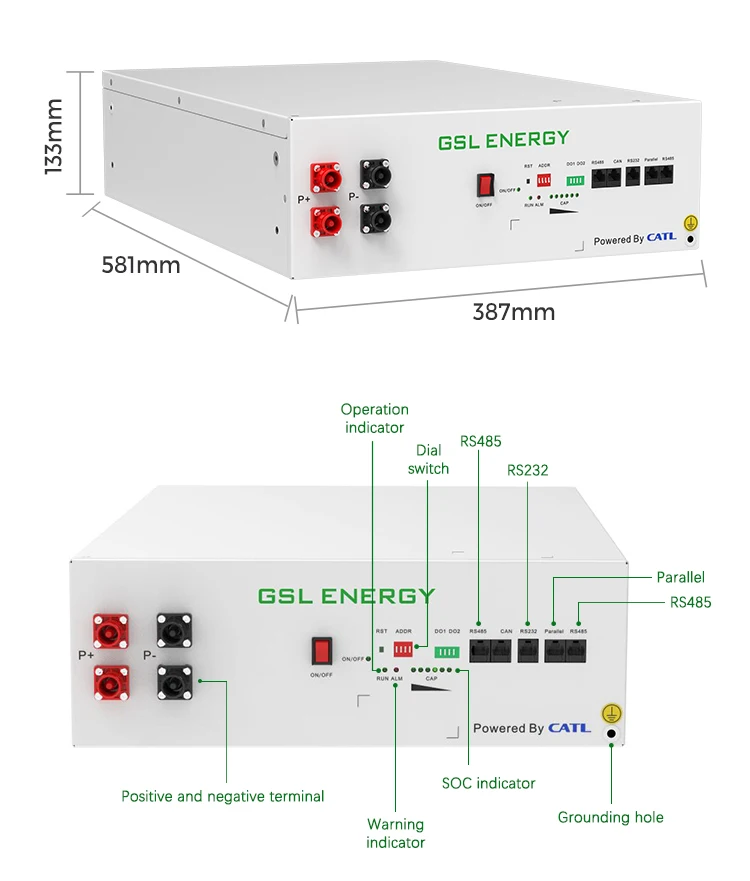 GSL ENERGY Hot Sale CATL Grade A Cell Solar Storage 5Kwh Lithium Battery 51.2V 100Ah Rack Lifepo4 Battery 48V manufacture