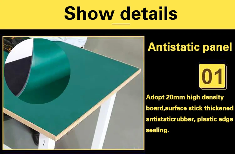 Lightweight 20KG Customizable Size ESD Workbench for Factory and Laboratory Use