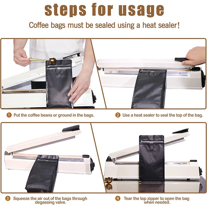 Custom Wholesale 250g 500g 1kg Coffee Pouches Zipper Aluminum Foil Flat Bottom Bags with Valve