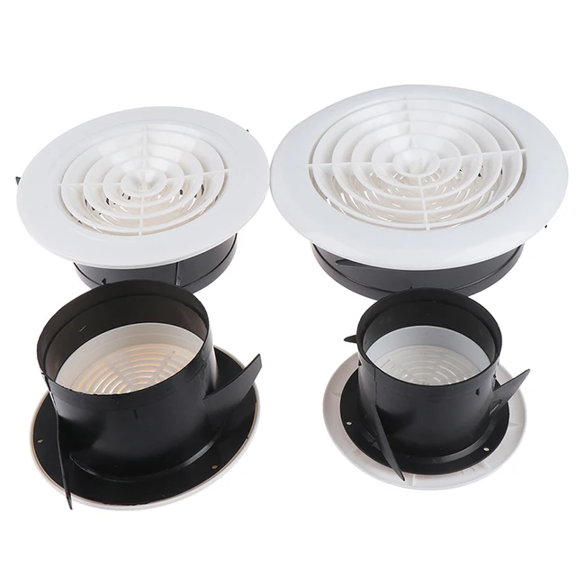 Round Air Ventilation grille air Louver vent Air duct vent covers 75/100/150/200mm Heating Cooling & Vents