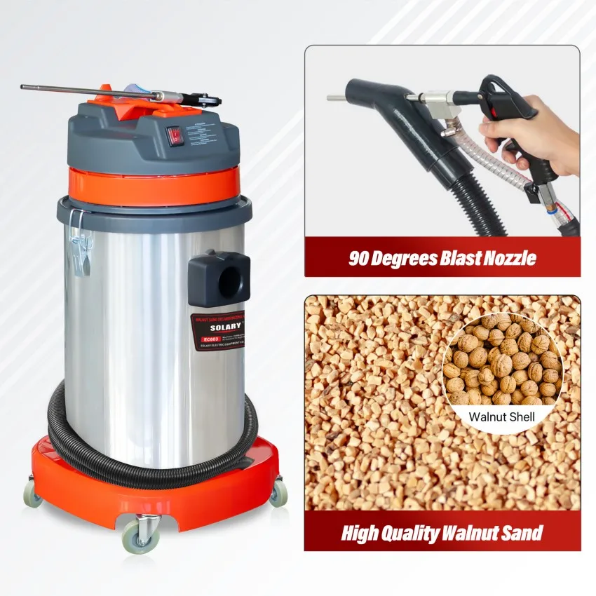 SOLARY EC603 30L Walnut Sand Blaster 1300W for Engine Carbon Cleaning H3f8fb609f16d47b394dba90cef9e958eg