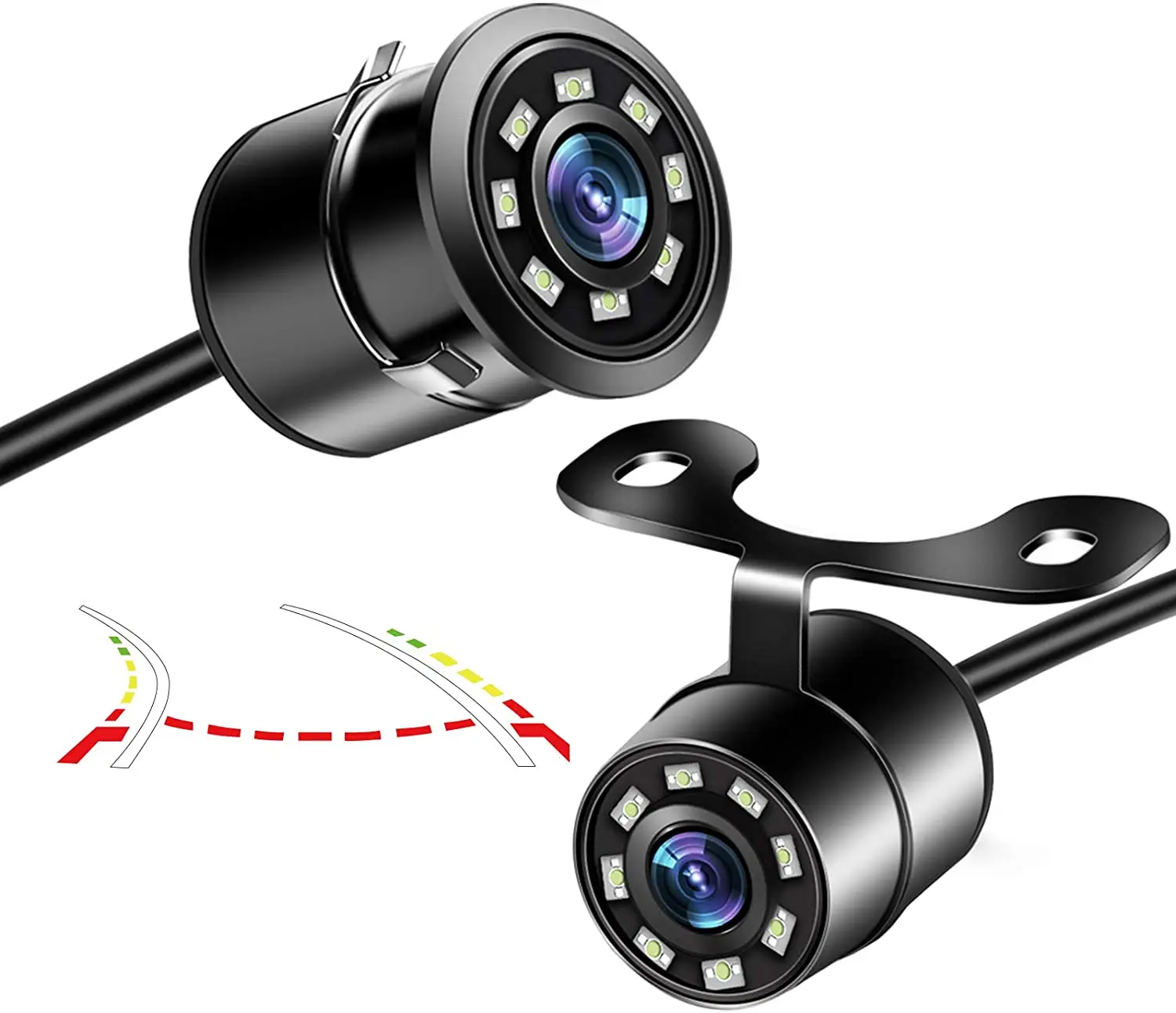 Professional 170 Degrees CCD 18.5mm Car Rear View Camera 8 LED Backup Camera