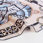 Scarf Hand Rolled Screen Printing Custom Designer Satin Silk Scarf Famous Brands Women